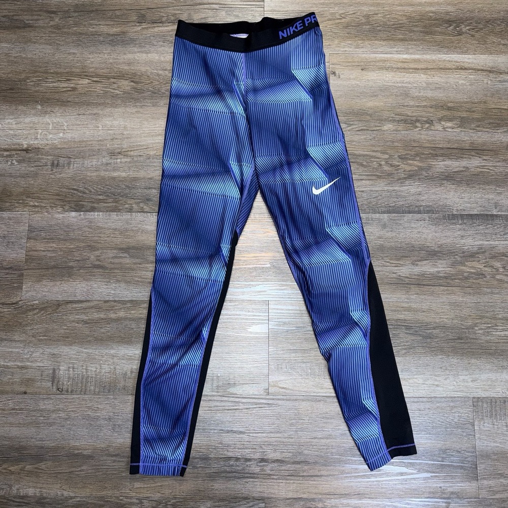 Nike Pro Cool Pyramid Training Printed Compression Capri Leggings Womens Medium